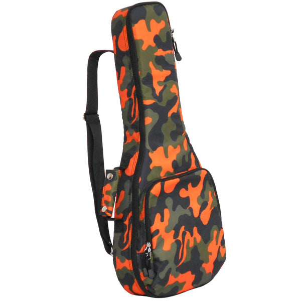 26" Tenor Camouflage Printed Nylon Twill Ukulele Gig Bag Backpack