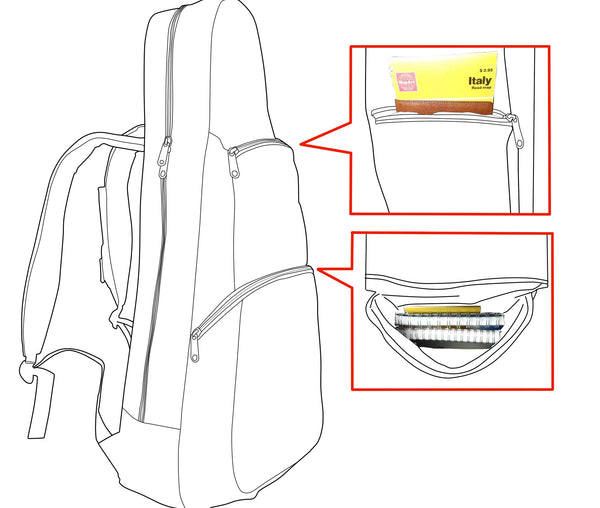 26" Tenor Pattern Print Ukulele Gig Bag Backpack (Khaki Yellow Green Forest)