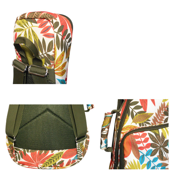 26" Tenor Summer Tropical Leaves Print Ukulele Sling Gig Bag Sling Bag (GREEN MULTI COLORS)