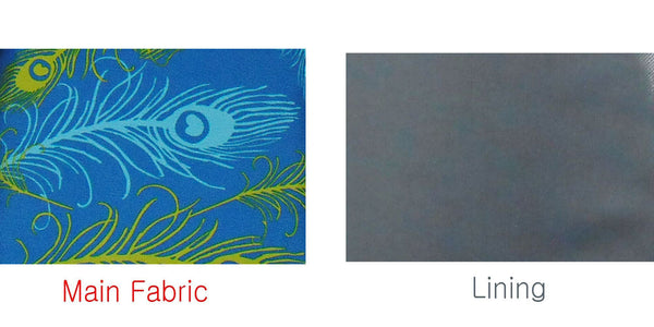 21" Soprano Pattern Print Ukulele Sling Gig Bag (BLUE/ YELLOW PEACOCK FEATHERS)