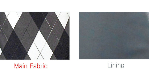 26" Tenor Pattern Print Ukulele Gig Bag Backpack (WHITE / BLACK BIG DIAMONDS)