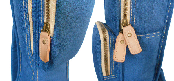 26" Tenor Custom Fit Stylish Polyester Ukulele Gig Bag Backpack (BLUE)