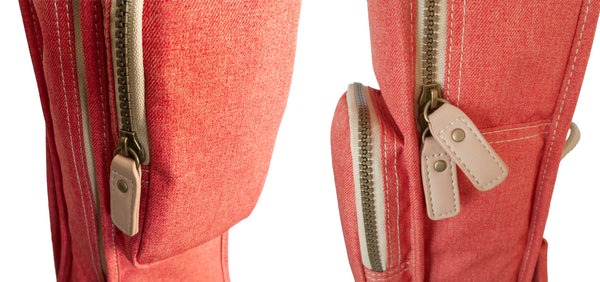 26" Tenor Custom Fit Stylish Polyester Ukulele Gig Bag Backpack (SALMON COLOR)