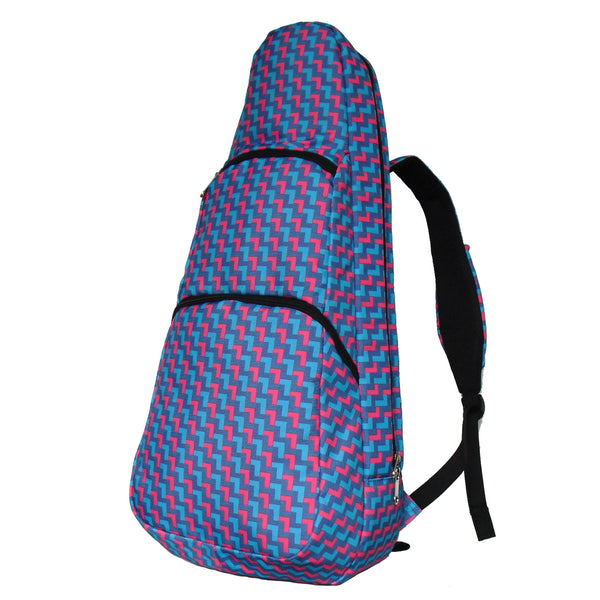 26" Tenor Pattern Print Ukulele Gig Bag Backpack (PURPLE / PINK L PATTERN)