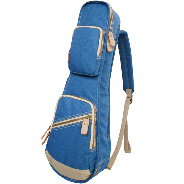 23" Concert Custom Fit Stylish Polyester Ukulele Gig Bag (BLUE)