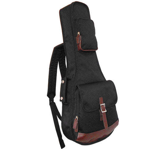 26" Tenor Custom Fit 900D Polyester Ukulele Gig Bag Backpack (BLACK)