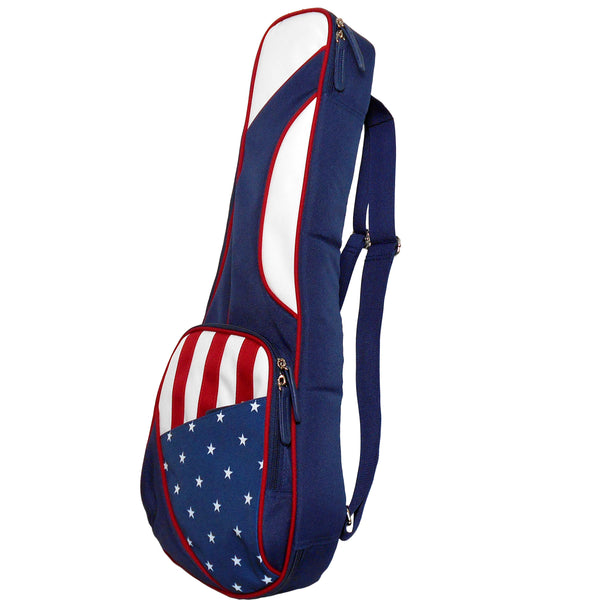 23" Concert American Patriotic US Flag Gig Bag Backpack (NAVY)