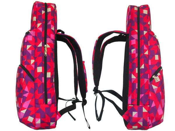 26" Tenor Pattern Print Ukulele Gig Bag Backpack (PURPLE / RED SWALLOW TAILS)