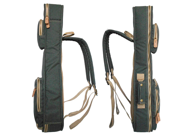 26" Tenor Custom Fit Stylish Polyester Ukulele Gig Bag Backpack (CHARCOAL GRAY)