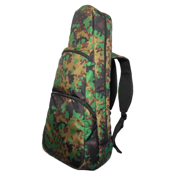 26" Tenor Pattern Print Ukulele Gig Bag Backpack (Green Brown Circle Camouflage)