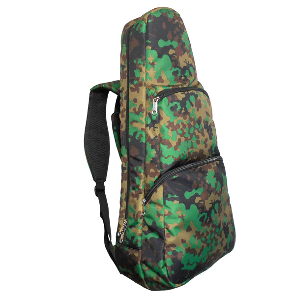 26" Tenor Pattern Print Ukulele Gig Bag Backpack (Green Brown Circle Camouflage)
