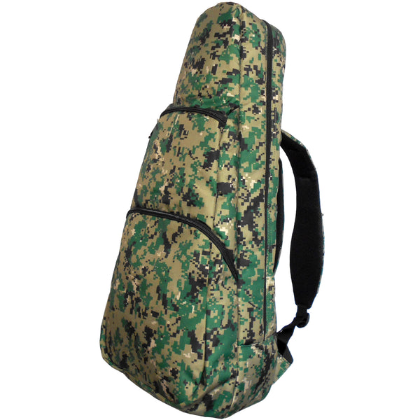 26" Tenor Pattern Print Ukulele Gig Bag Backpack (Yellow Green Camouflage)