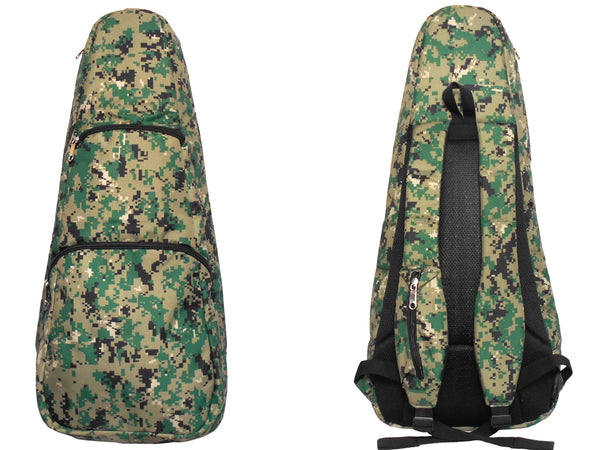 26" Tenor Pattern Print Ukulele Gig Bag Backpack (Yellow Green Camouflage)