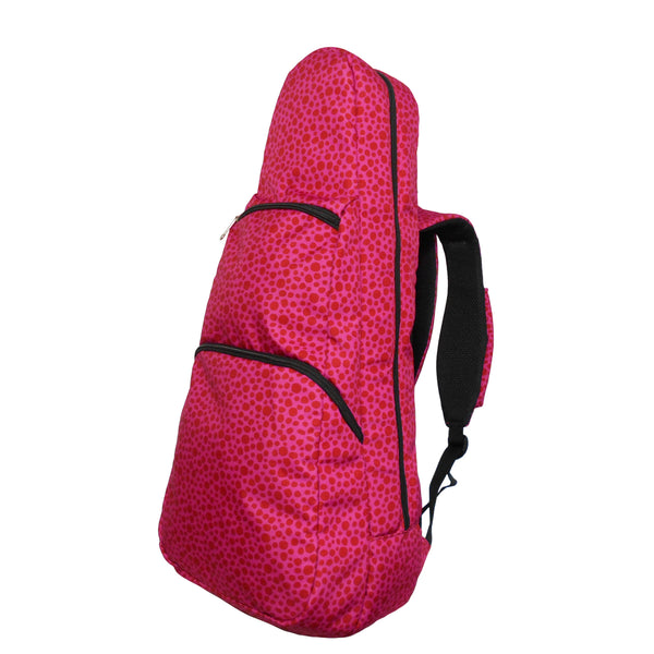 26" Tenor Pattern Print Ukulele Gig Bag Backpack (Pink Leopard)