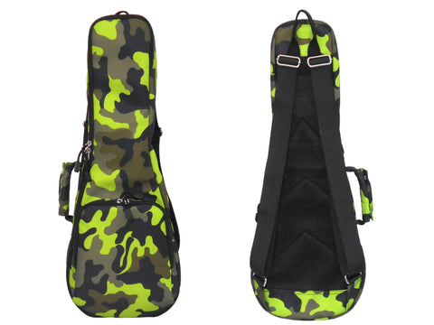 23" Concert Camouflage Printed Nylon Twill Ukulele Gig Bag Backpack