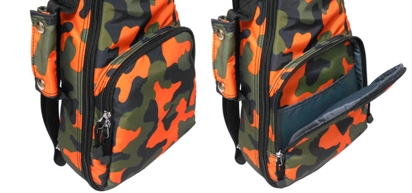 23" Concert Camouflage Printed Nylon Twill Ukulele Gig Bag Backpack