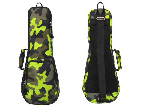 21" Soprano Camouflage Printed Nylon Twill Ukulele Gig Bag Sling Bag