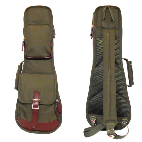 21" Soprano Custom Fit 900D Polyester Ukulele Sling Gig Bag (OLIVE GREEN)