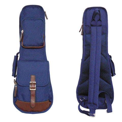 21" Soprano Custom Fit 900D Polyester Ukulele Sling Gig Bag (NAVY)