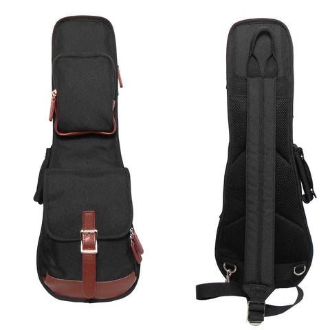 21" Soprano Custom Fit 900D Polyester Ukulele Sling Gig Bag (BLACK)
