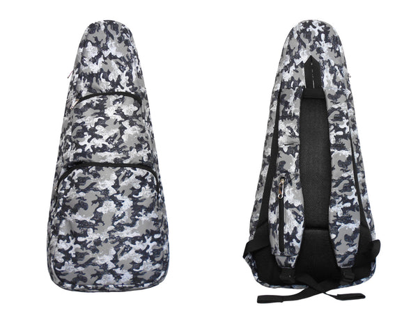 26" Tenor Pattern Print Ukulele Gig Bag Backpack (GRAY/BLACK CAMOUFLAGE)