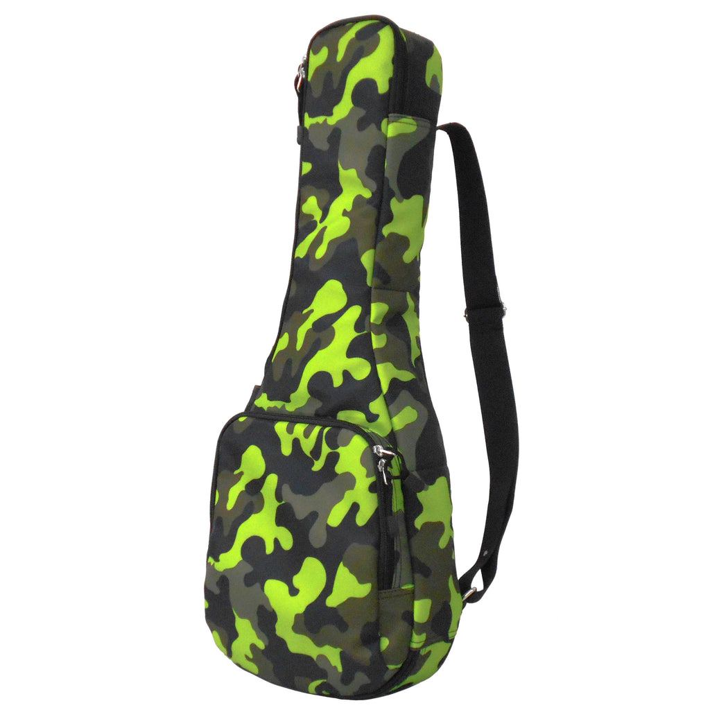26" Tenor Camouflage Printed Nylon Twill Ukulele Gig Bag Backpack