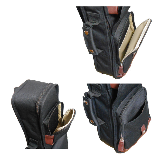 21" Soprano Custom Fit 900D Polyester Ukulele Sling Gig Bag (BLACK)