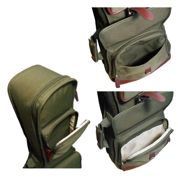 26" Tenor Custom Fit 900D Polyester Ukulele Gig Bag Backpack (OLIVE GREEN)